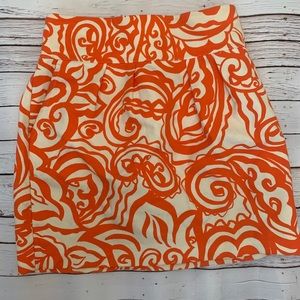 Orange Patterned Skirt